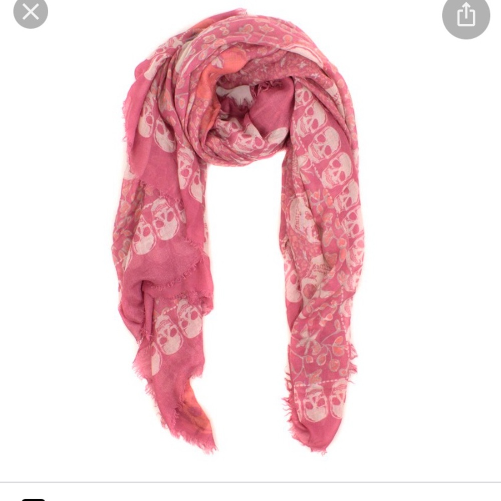 Zadig and Voltaire pink skull scarf SO COOL!